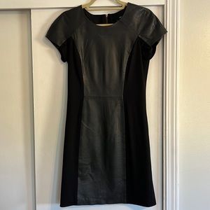 BLK MED AQUA by Bloomingdale’s Pointe and Leather dress